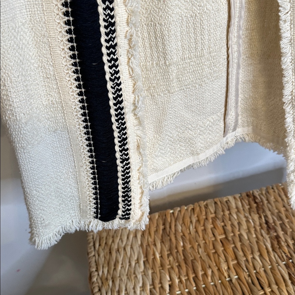 Chico’s Cream Cardigan with Black Accents size large - Picture 3 of 12